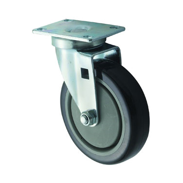 Winco CT-23 Universal Caster Set, 5" Dia. Wheel, Polyurethane