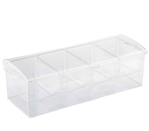 Tablecraft 10006 Chiller Collection 4 Compartment Condiment Dispenser