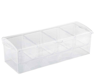 Tablecraft 10006 Chiller Collection 4 Compartment Condiment Dispenser