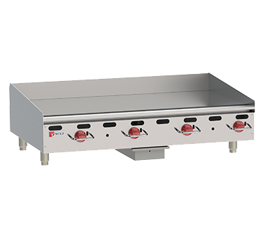 Wolf AGM36 Heavy Duty Griddle, countertop, gas, 36" W x 24 "D cooking surface, 1" thick polished steel griddle plate, (3) burners, 81,000 BTU, NSF