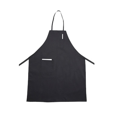 Winco BA-PBK Signature Chef Delantal 33" x 26" (longitud completa con 2 bolsillos), negro