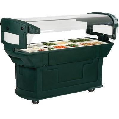 Carlisle 771159 93" Cold Food Bar with (6) Full-Size Pan Capacity, Polyethylene, Slate