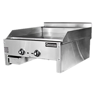 Connerton CG-48-T-S Griddle 1", countertop, gas, 48"W x 22"D x 1" thick highly polished steel griddle plate, (4) thermostatic controls, 88,000 BTU, NSF