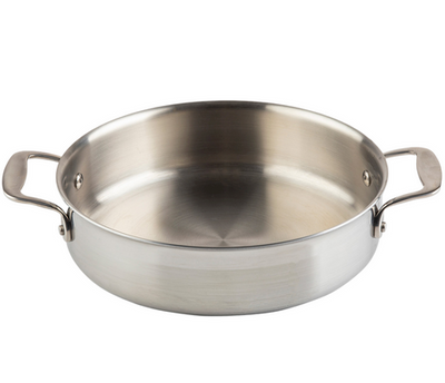 Tablecraft CW7010 Tri-Ply Cookware Round 3 Qt Brazier Pan