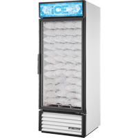 1 expositor de hielo de una sección con puerta de vidrio