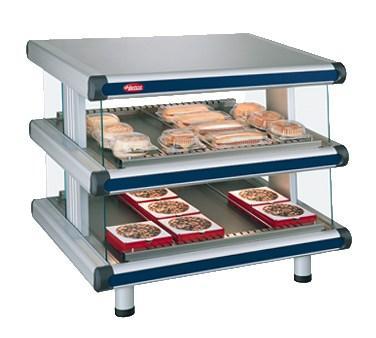 Hatco GR2SDS-24D Glo-Ray Designer 24" Slanted Double Shelf Merchandiser - 120V