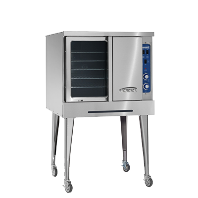 Horno de convección Imperial ICVDG-1, gas, (1) plataforma, profundidad de panadería, 120 V, 1/2 HP, 80 000 BTU, NSF