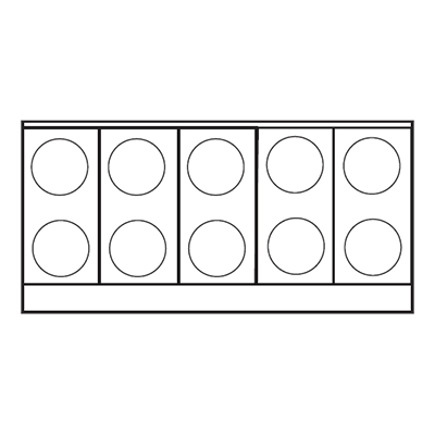 Imperial IHPA-10-60-E Placa calefactora, eléctrica, encimera, 60", (10) elementos de placa redonda, tapa sólida, CE
