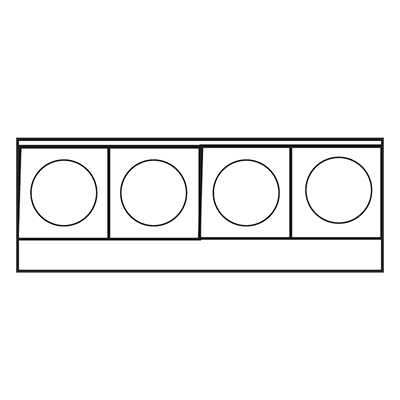 Imperial IHPA-4-48-E Placa calefactora, eléctrica, encimera, 48", (4) elementos de placa redonda, tapa sólida, CE