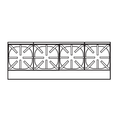 Imperial IHPA-4-48 Placa calefactora, gas, encimera, 48", (4) quemadores abiertos, 128 000 BTU, NSF