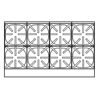 Imperial IHPA-8-48SU Placa calefactora, gas, 48", encimera, (4) quemadores abiertos, (4) quemadores elevadores, 256,000 BTU, NSF