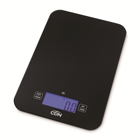 CDN SD1502-BK Digital Portion Control Scale, 6"W x 9-3/16"D, 15 lb x 0.1 oz/ 7 kg x 1 g capacity