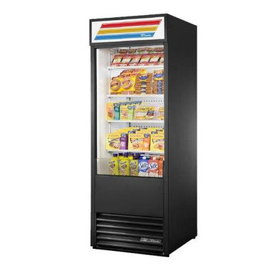 True TOAM-30-HC~TSL01 One-Section Vertical Open Display Case Merchandiser Black
