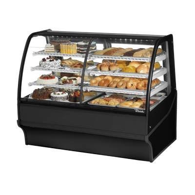 59.25" Full-Service Dual-Zone Bakery Case with Curved Glass - 4 Levels, 115v