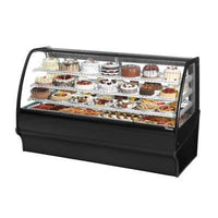 Gabinete de panadería de servicio completo de 77.25" con vidrio curvado - 4 niveles, 115v