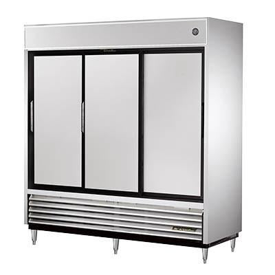 True TSD-69 Refrigerador accesible de tres secciones de 78", 3 puertas sólidas corredizas, 115 V