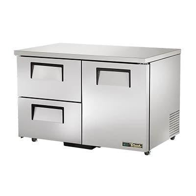 True TUC-48D-2-ADA-HC Refrigerador bajo encimera de 12 pies cúbicos con 2 secciones, 2 cajones y 1 puerta, 115 V