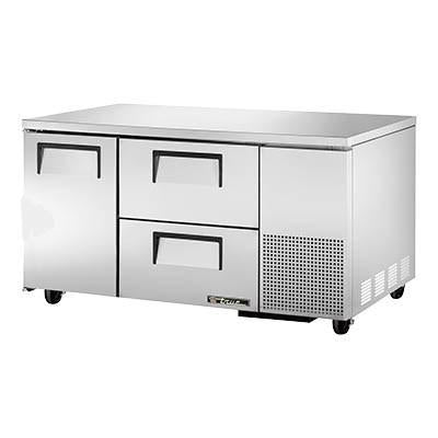 True TUC-60-32D-2-HC 15.9 Cu Ft Undercounter Refrigerator with 2 Sections, 2 Drawers & 1 Door, 115v