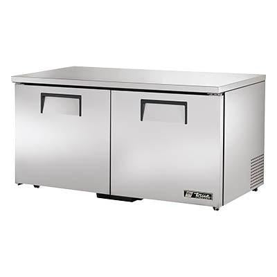 True TUC-60F-LP-HC Congelador bajo encimera de 15,5 pies cúbicos con 2 secciones y 2 puertas, 115 V
