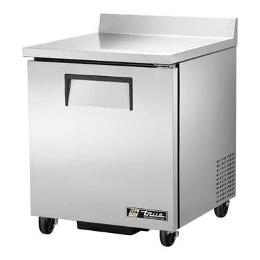 True TWT-27-HC 28" Work Top Refrigerator, One-Section, Stainless Steel Top with Splash Guard