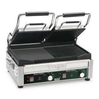 Waring WDG300 Parrilla eléctrica doble para sándwich/panini, 240 V, NSF