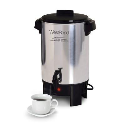 Urna de café West Bend 58030, capacidad para 30 tazas, llenado manual, 120 V/50/60/1 fase, 9,1 amperios, 1090 vatios, NEMA 1-15P desmontable, cULus, NSF