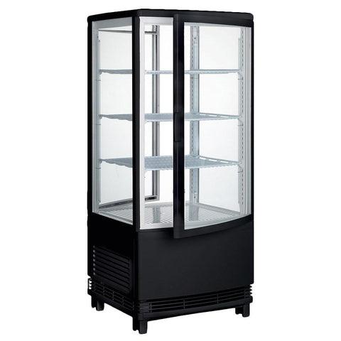 Winco CRD-1K Expositor de bebidas refrigeradas para encimera, color negro