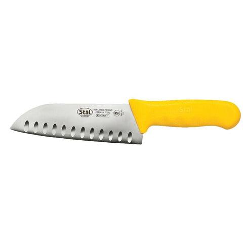 Winco KWP-70Y Stal 7” Santoku Knife, Yellow