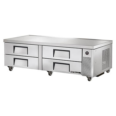Base de chef refrigerada, dos secciones, cuatro cajones, 115 V/60/1-PH