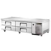 Base de chef refrigerada, dos secciones, cuatro cajones, 115 V/60/1-PH