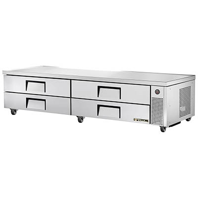 Base de chef refrigerada, dos secciones, cuatro cajones, 115 V/60/1-PH
