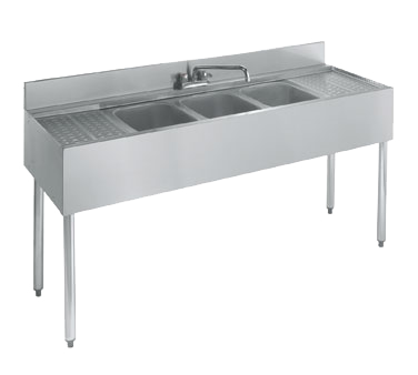 Krowne 18-53C Underbar Sink Unit, Three-Compartment, NSF