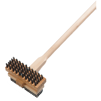 Carlisle 4029400 Double Broiler King Brush, 48"L (Carbon Steel Wire Bristles)