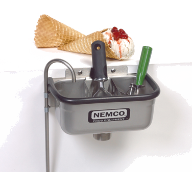 Nemco 77316-10A Ice Cream Spade Dipper Well, 10", 3/8" dia., stainless steel body, NSF