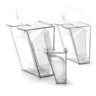 Cal-Mil 793 Scoop Holder 7 1/2"Wx7"Dx13"H, Polycarbonate, Clear, NSF