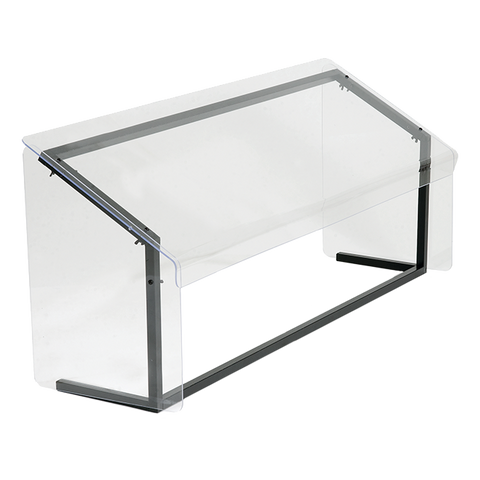 Carlisle 914803 Portable Sneeze Guard, 48"L, self-serve, free-standing, black, NSF