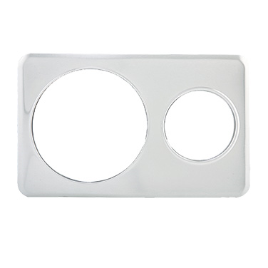 Placa adaptadora para mesa de vapor Winco ADP-610 de 2 orificios - 6 3/8" y 10 3/8"