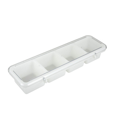 Winco BC-4P 4 Compartment Bar Condiment Tray