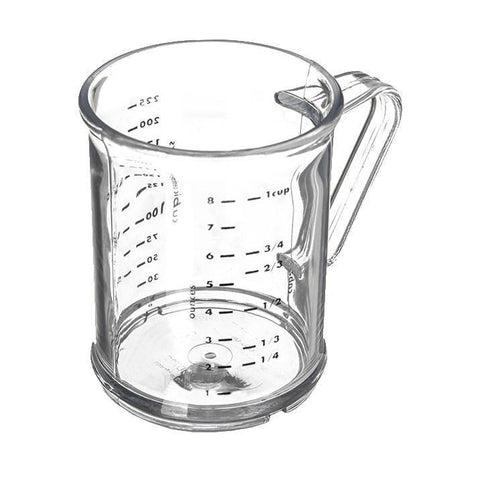 Carlisle 431507 8 Oz. Oval Measuring Cup with Pour Spout & C-Handle, Polycarbonate, Clear