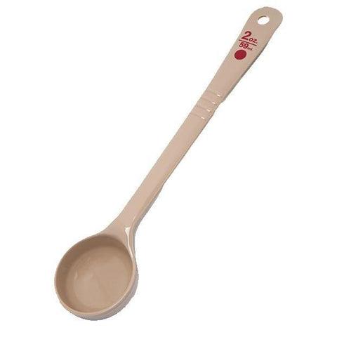 Carlisle 436006 Measure Misers 2 Oz. Beige Solid Long Handle Portion Spoon