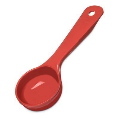 Carlisle 492405 Measure Misers 2 Oz. Red Short Handle Portion Spoon