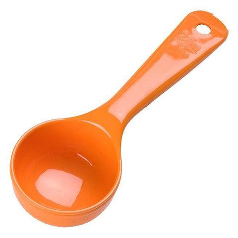 Carlisle 492524 Measure Misers 2-1/2 Oz. Orange Short Handle Portion Spoon