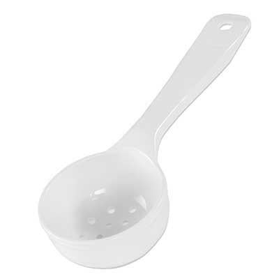 Carlisle 492702 Measure Misers 3 Oz. White Short Handle Portion Spoon