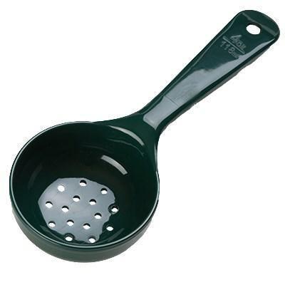 Carlisle 492908 Measure Misers 4 Oz. Forest Green Short Handle Portion Spoon