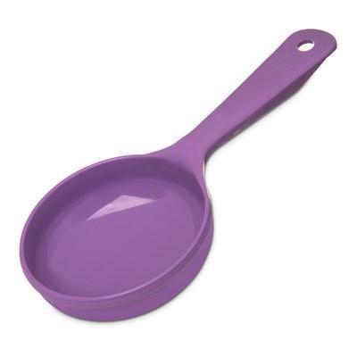 Carlisle 493089 Measure Misers 6 Oz. Purple Short Handle Portion Spoon