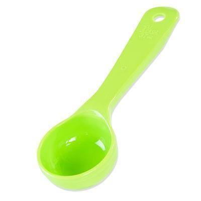 Carlisle 493275 Measure Misers 1.25 Oz. Lime Green Short Handle Solid Portion Spoon