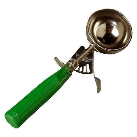 Carlisle 60300-12 Size 12 Disher with 3-1/4 Oz Capacity, Stainless Bowl, Green