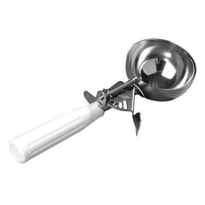 Carlisle 60300-6 Size 6 Disher with 4-2/3 Oz Capacity, Stainless Bowl, White