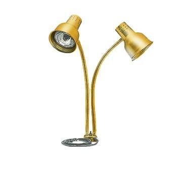 Carlisle HL8285G21 Flexiglow 24" Dual Arm Aluminum Heat Lamp with Gold Finish - 120V