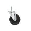 Component Hardware CMT1-3BPN, Medium Duty 1/2-13 x 1-1/2" Threaded Stem Caster With 3" Black Polyolefin Wheel